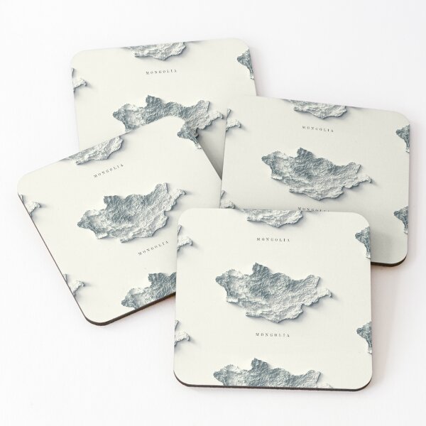 Item preview, Mongolia Shaded Relief Map 3D digitally rendered designed and sold by ThinkAboutMaps.