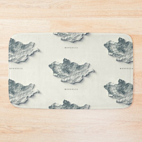 Item preview, Mongolia Shaded Relief Map 3D digitally rendered designed and sold by ThinkAboutMaps.