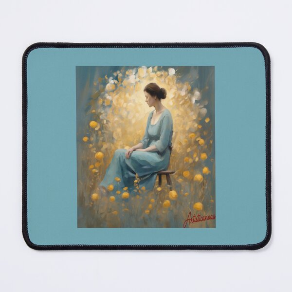 Item preview, Woman in Yellow Flowers Golden Light designed and sold by Artisticanvas.