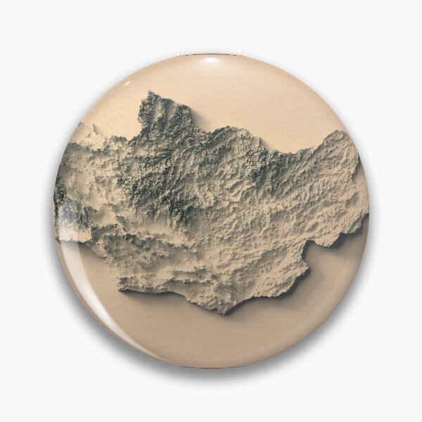 Item preview, Mongolia Shaded Relief Map 3D digitally rendered designed and sold by ThinkAboutMaps.
