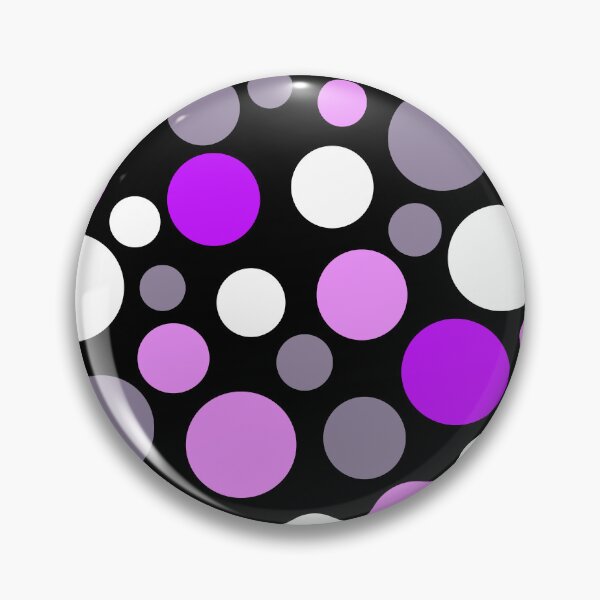 Item preview, Multi-coloured polka dots lilac purple grey on black designed and sold by fuzzyfox.