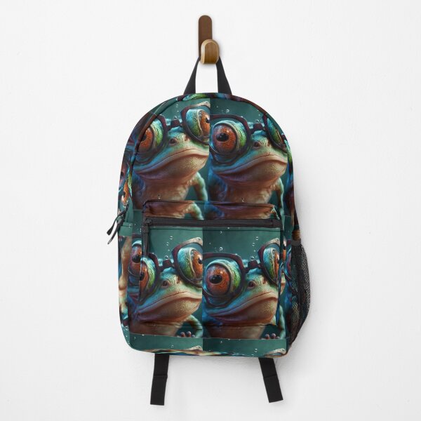 Item preview, Smart Frog with Glasses - Modern Style Amphibian Art designed and sold by Hipatye26.