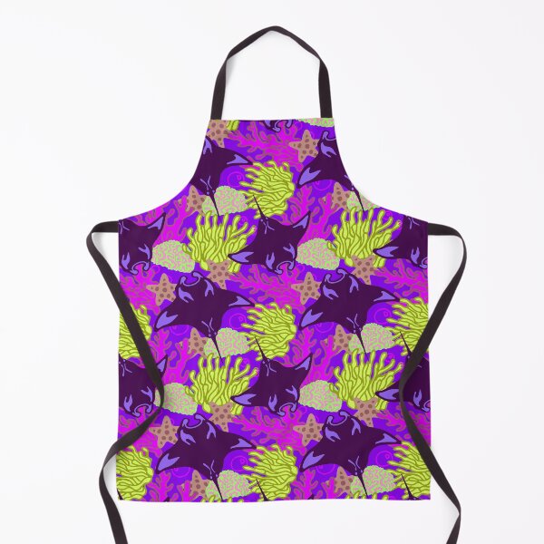 Item preview, Manta Ray and Coral Reef Pattern, Purple Variant designed and sold by Free-Spirit-Meg.