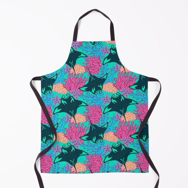 Item preview, Manta Ray and Coral Reef Pattern, Sea Green Variant designed and sold by Free-Spirit-Meg.