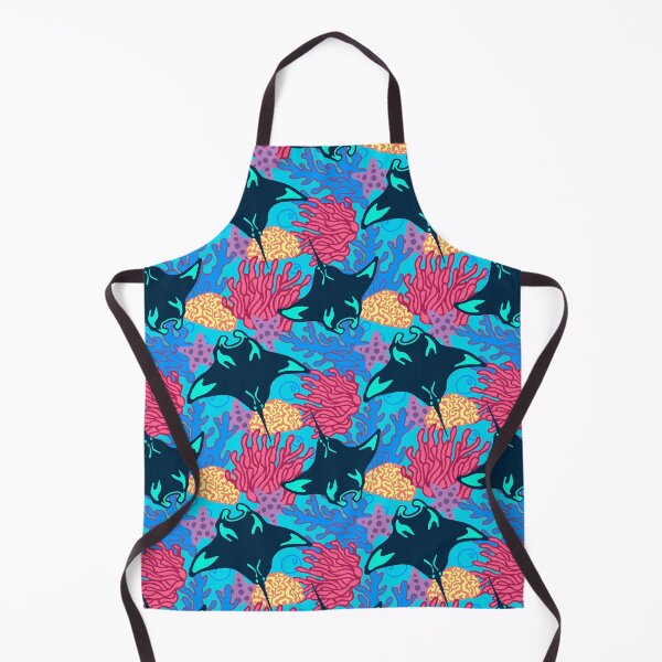 Item preview, Manta Ray and Coral Reef Maximalist Pattern designed and sold by Free-Spirit-Meg.
