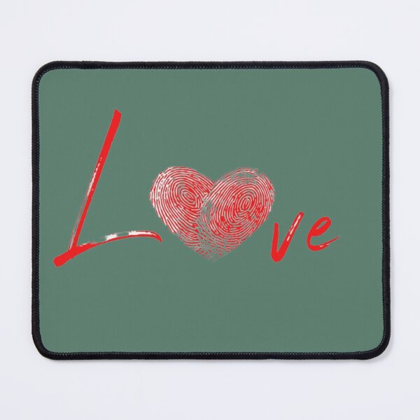 Item preview, Unique Fingerprint Heart Love Typography designed and sold by GunnuDesigns.