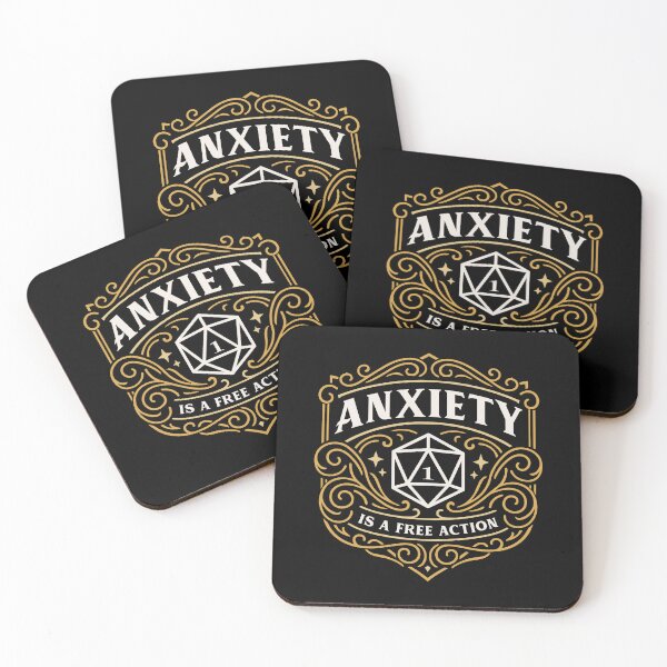 Item preview, Anxiety is a Free Action Funny Roleplaying Quote designed and sold by pixeptional.