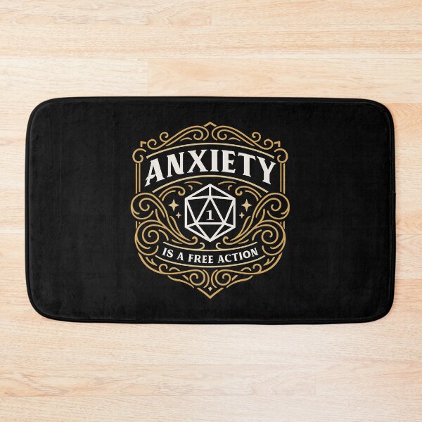 Item preview, Anxiety is a Free Action Funny Roleplaying Quote designed and sold by pixeptional.