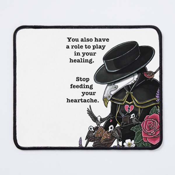 Item preview, "Stop feeding your heartache" - Mabel's Mask designed and sold by Lauren Eldridge-Murray.