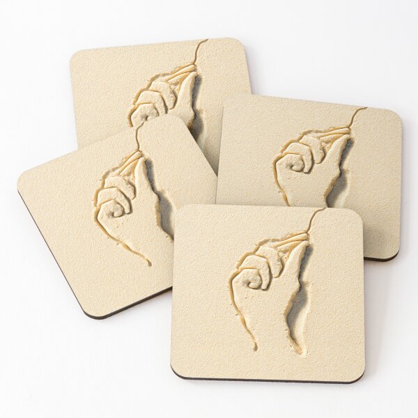 Item preview, Hand Outline Etched In Natural Beach Sand designed and sold by chase-thewave.