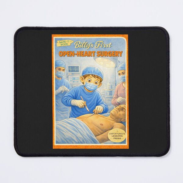 Item preview, Billy's First Open-Heart Surgery funny retro design designed and sold by The Sporty Nerd.