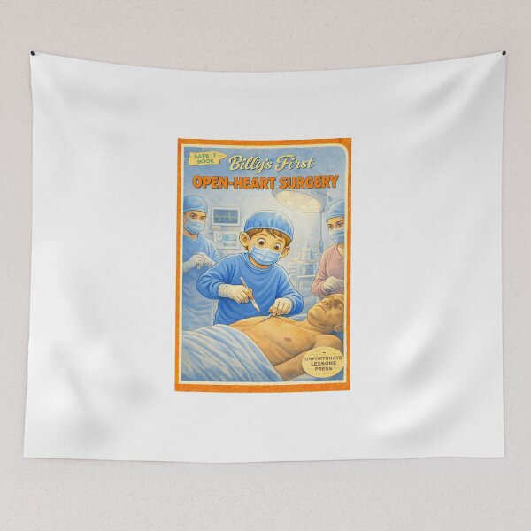 Item preview, Billy's First Open-Heart Surgery funny retro design designed and sold by The Sporty Nerd.