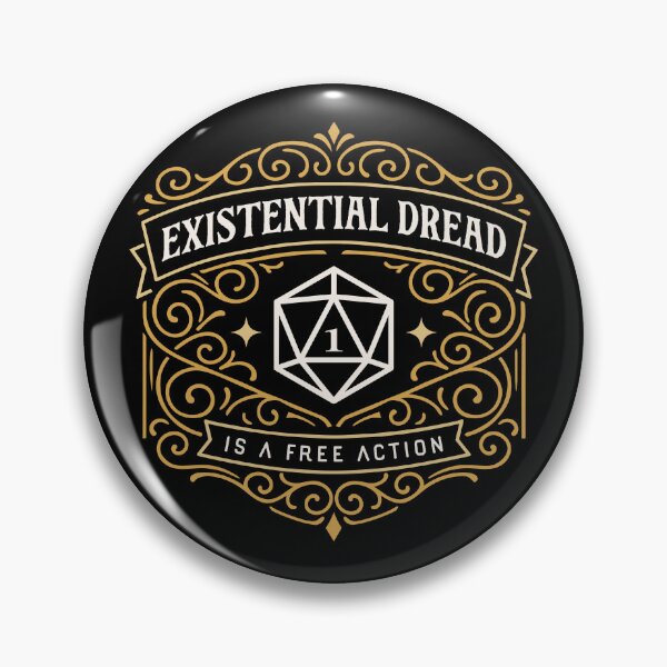 Artikelvorschau, Existenzielle Angst ist ein lustiges Zitat aus einem Tabletop-Rollenspiel mit freier Aktion entworfen und verkauft von pixeptional.