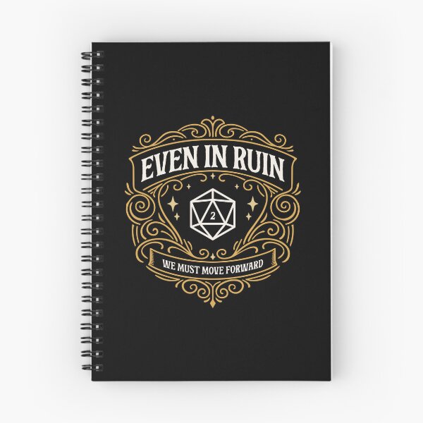 Item preview, Funny D20 Dice Even in Ruin We Must Move Forward designed and sold by pixeptional.