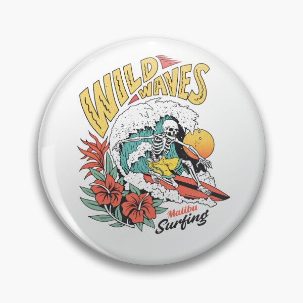 Item preview, Wild Waves Skeleton Surf Retro designed and sold by LuloCreative.