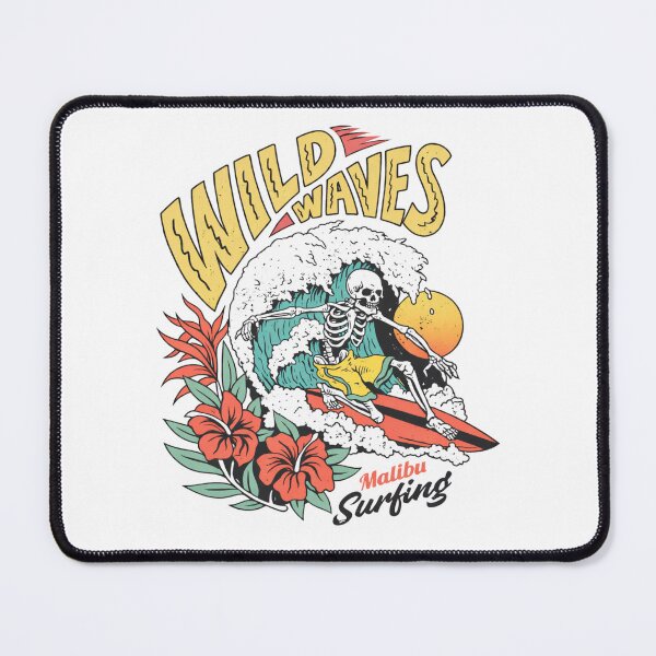 Item preview, Wild Waves Skeleton Surf Retro designed and sold by LuloCreative.