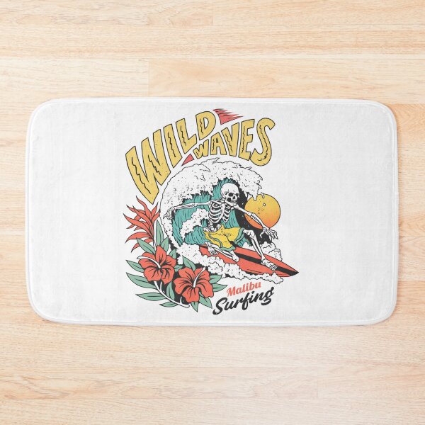 Item preview, Wild Waves Skeleton Surf Retro designed and sold by LuloCreative.