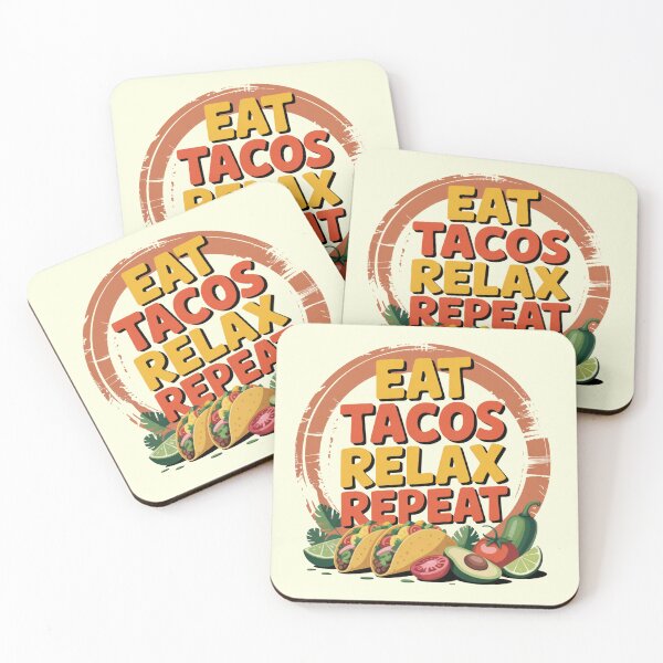 Item preview, Eat Tacos Relax Repeat Funny Taco Lover Chill Vibes  designed and sold by Nzgiftsandmore.