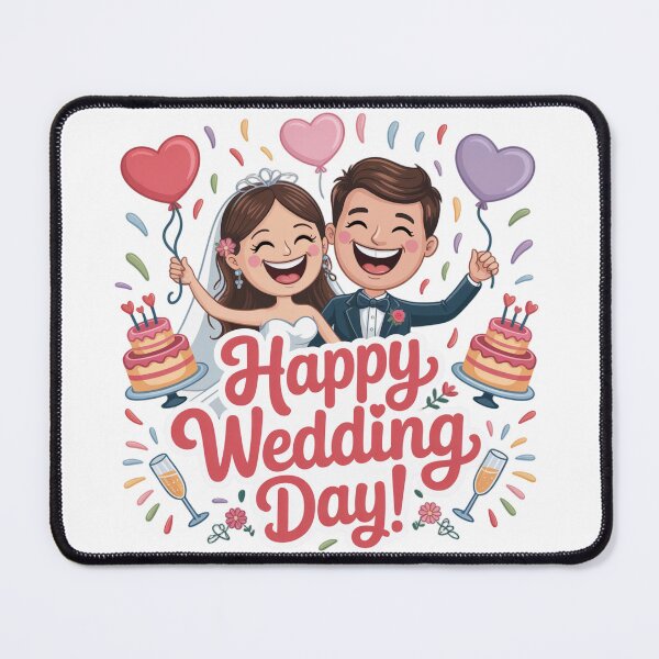 Artikelvorschau, Herzlichen Glückwunsch zur Hochzeit! Ausgelassene Feier mit lachendem Brautpaar. entworfen und verkauft von Midnight Veil Designs.