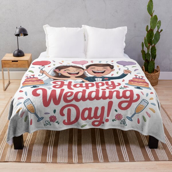 Item preview, Happy Wedding Day! Ecstatic Laughing Bride & Groom Celebration designed and sold by Midnight Veil Designs.