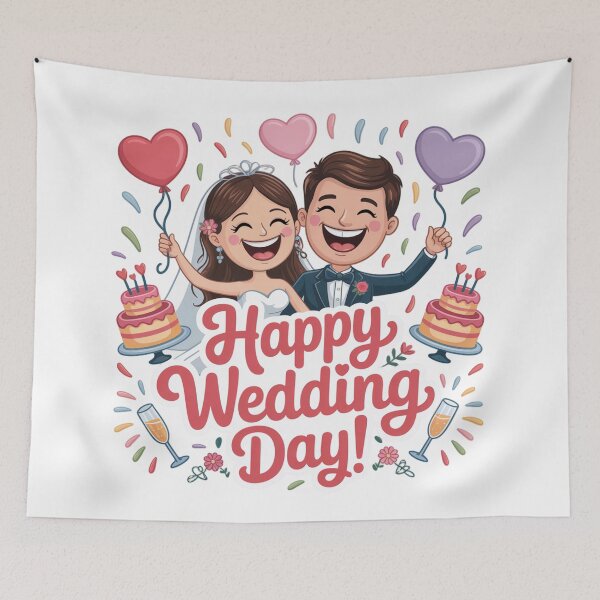 Item preview, Happy Wedding Day! Ecstatic Laughing Bride & Groom Celebration designed and sold by Midnight Veil Designs.