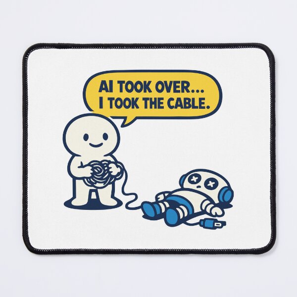 Item preview, AI Took Over… I Took the Cable – Funny Tech Humor Design designed and sold by PrintMastery.