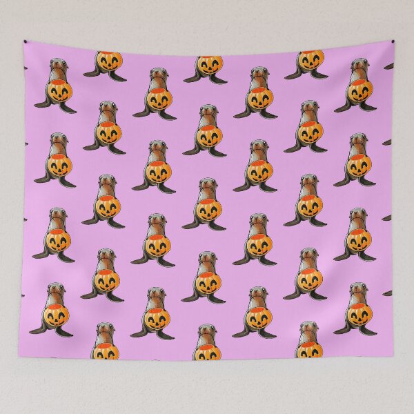 Item preview, Sea Lion with Pumpkin designed and sold by mhmoseley .