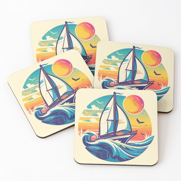 Aperçu de l'œuvre Sunset Sail créée et vendue par bubblyrainbow.