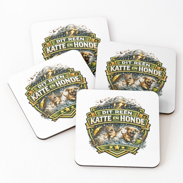 Item preview, Dit reën katte en honde designed and sold by Throwing-Corn.