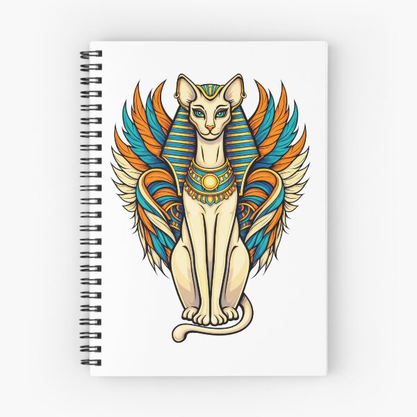Item preview, Winged Pharaoh Cat: Ancient Egyptian Bastet Goddess Art | Ancient Egypt Art designed and sold by GulfSignature.