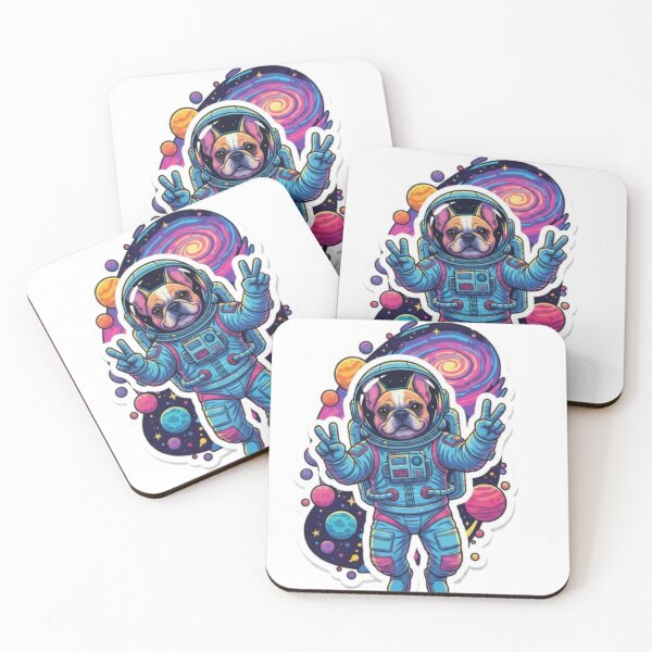 Item preview, Psychedelic Astronaut Dog Exploring Cosmic Galaxy designed and sold by RickyStick.