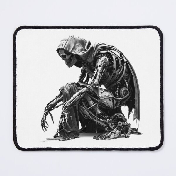Item preview, Cyberpunk Reaper – Robotic Gothic Skeleton Sci-Fi Tattoo Style Art designed and sold by inkoutninja.