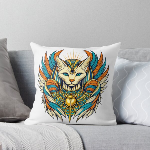Item preview, Sacred Scarab Pharaoh Cat: Winged Bastet Ancient Egypt Art | Ancient Egypt Art designed and sold by GulfSignature.