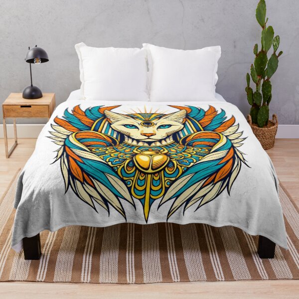Item preview, Sacred Scarab Pharaoh Cat: Winged Bastet Ancient Egypt Art | Ancient Egypt Art designed and sold by GulfSignature.