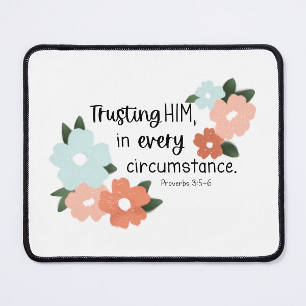 Item preview, Trust in God - Proverbs 3:5-6 - black designed and sold by Willow & Grace Designs.