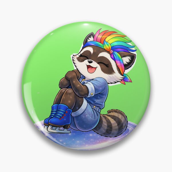 Item preview, RoCoco Racoon Can Figure Skating Kawaii 1 designed and sold by Wondergirl Wanderings.
