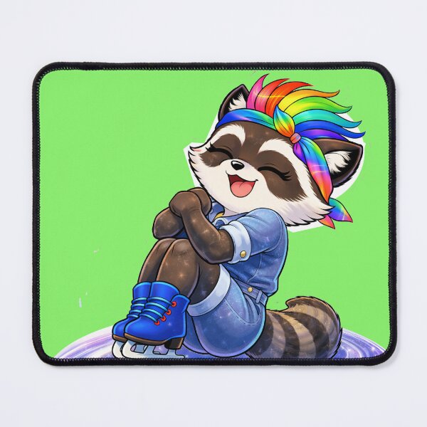 Item preview, RoCoco Racoon Can Figure Skating Kawaii 1 designed and sold by Wondergirl Wanderings.