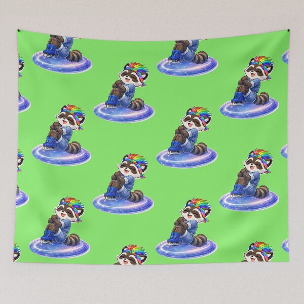 Item preview, RoCoco Racoon Can Figure Skating Kawaii 1 designed and sold by Wondergirl Wanderings.