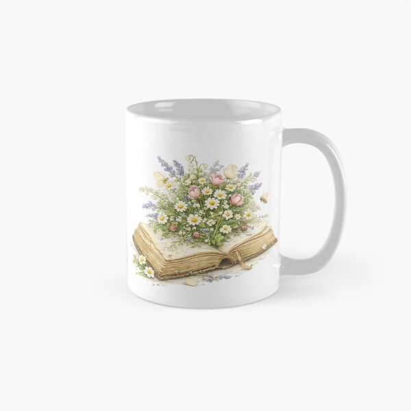 Artikelvorschau, Wildblumen blühen wie in einem antiken Buch – Vintage-Aquarellillustration entworfen und verkauft von SakuraWaStyle.