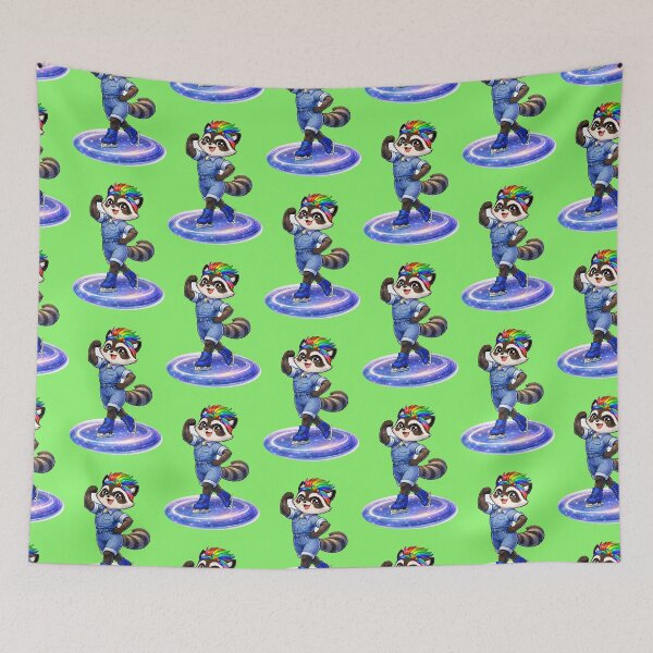 Item preview, RoCoco Racoon Can Figure Skating Kawaii 3 designed and sold by Wondergirl Wanderings.