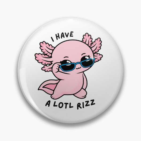 Item preview, Funny Axolotl Rizz Meme- Cute Kawaii Salamander designed and sold by ChrisK712.