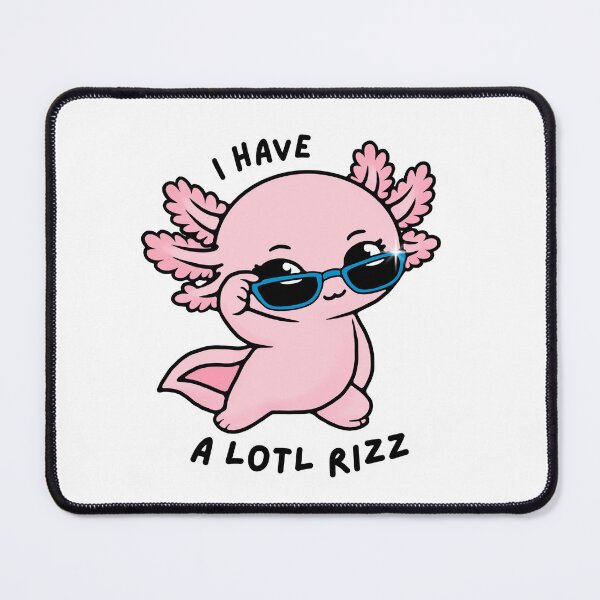 Item preview, Funny Axolotl Rizz Meme- Cute Kawaii Salamander designed and sold by ChrisK712.