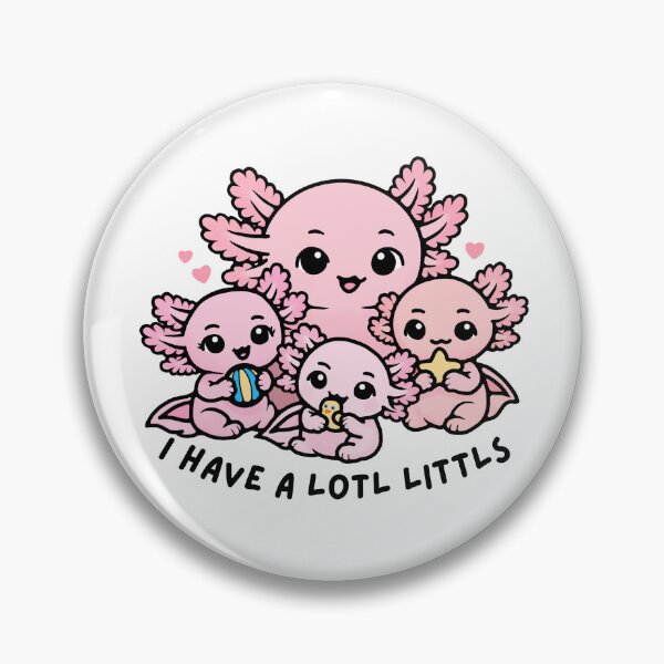 Item preview, Cute Axolotl Family "I Have a Lotl Littls" Funny Pun Art designed and sold by ChrisK712.
