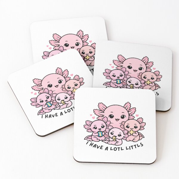 Item preview, Cute Axolotl Family "I Have a Lotl Littls" Funny Pun Art designed and sold by ChrisK712.