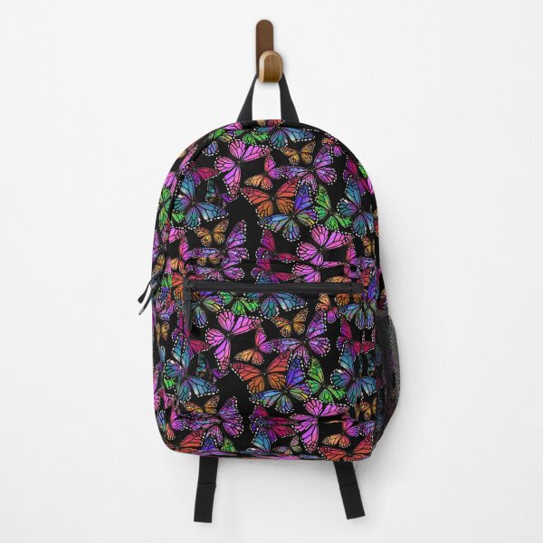 Item preview, A Splash of Rainbow Butterflies Dark Background designed and sold by ChrisK712.