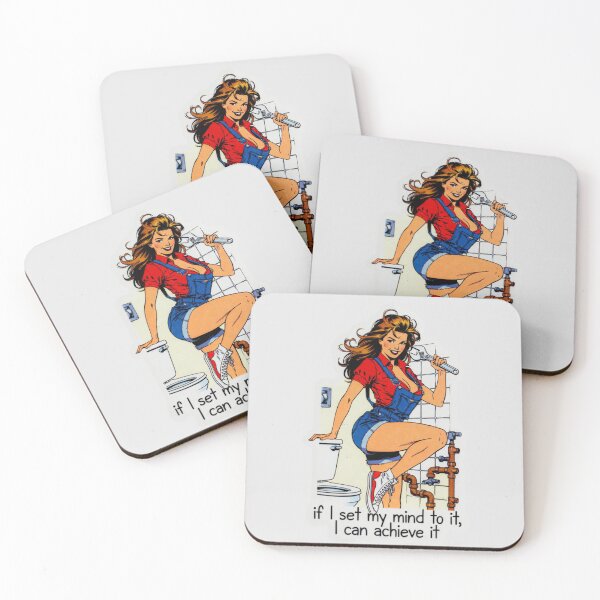 Item preview, Pin-up Plumber Girl Retro Motivation and Strength designed and sold by JonelleTshirts.