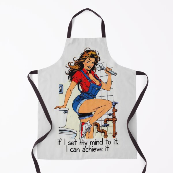Item preview, Pin-up Plumber Girl Retro Motivation and Strength designed and sold by JonelleTshirts.