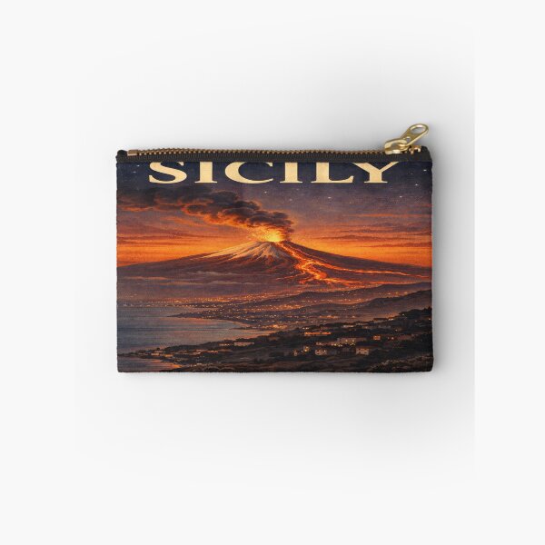 Item preview, Explore Sicily Vintage Travel Poster – Mount Etna Volcano Retro Italy Landscape Art designed and sold by Globalcitytees.