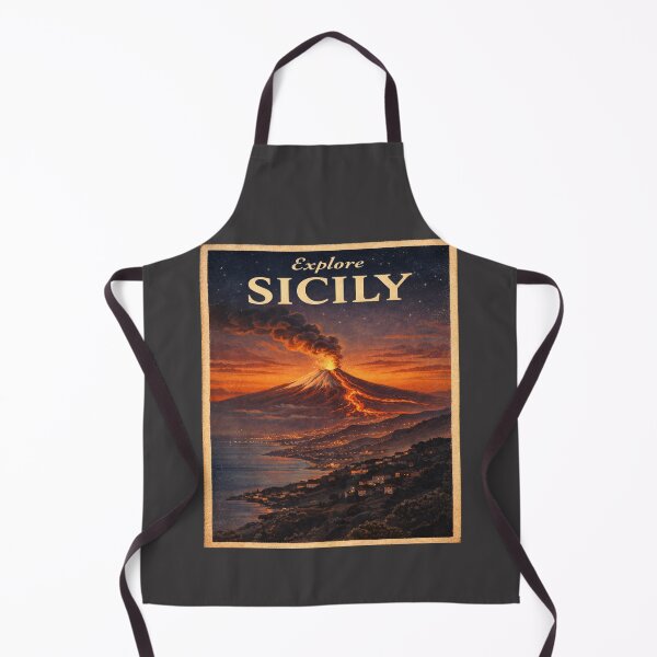 Item preview, Explore Sicily Vintage Travel Poster – Mount Etna Volcano Retro Italy Landscape Art designed and sold by Globalcitytees.