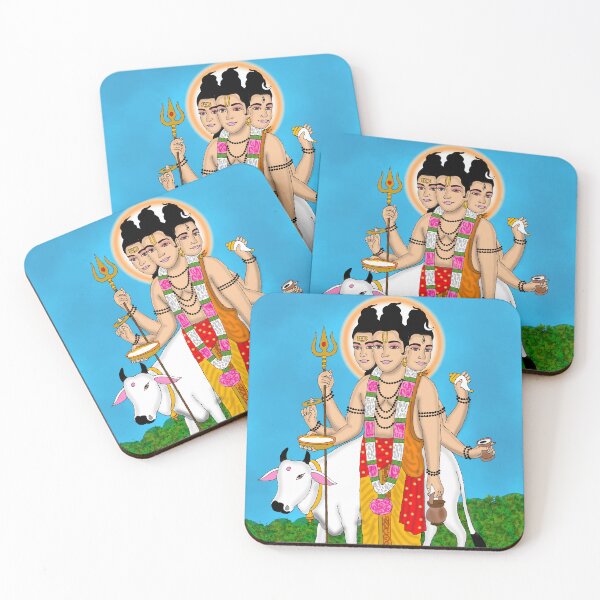 Item preview, Lord Dattatreya Divine Design – Sacred Hindu Spiritual Artwork designed and sold by Harshit_Digital_Arts.